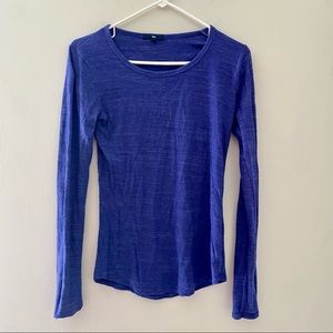 Gap Shirt Top Womens Long Sleeve Size Small Purple